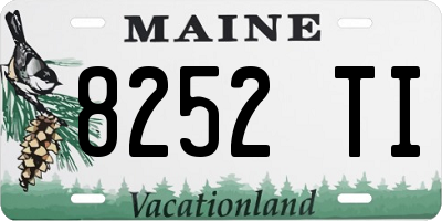 ME license plate 8252TI