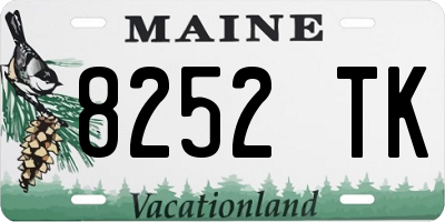 ME license plate 8252TK