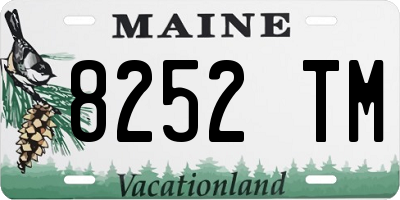 ME license plate 8252TM