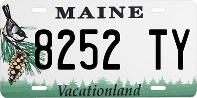 ME license plate 8252TY