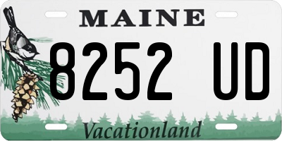 ME license plate 8252UD