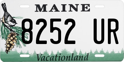 ME license plate 8252UR