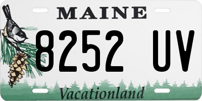 ME license plate 8252UV