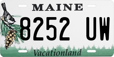 ME license plate 8252UW