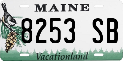 ME license plate 8253SB