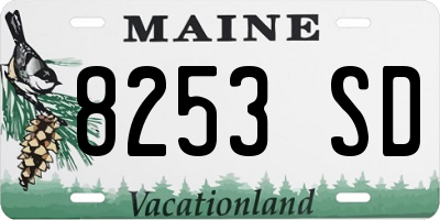 ME license plate 8253SD