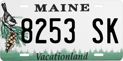 ME license plate 8253SK