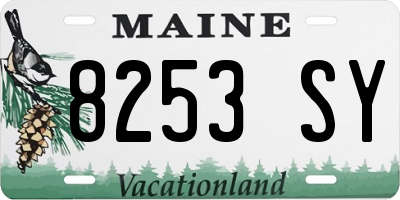 ME license plate 8253SY