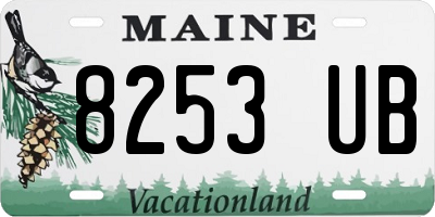 ME license plate 8253UB