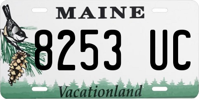 ME license plate 8253UC