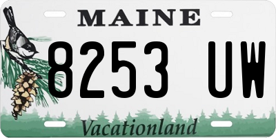 ME license plate 8253UW