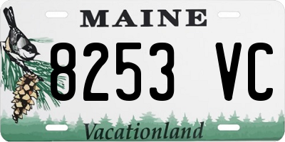 ME license plate 8253VC