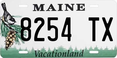 ME license plate 8254TX