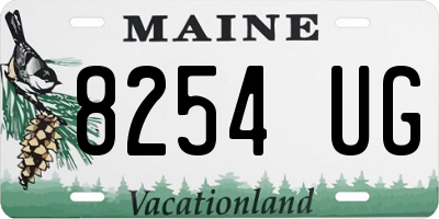 ME license plate 8254UG