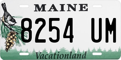 ME license plate 8254UM