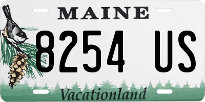 ME license plate 8254US