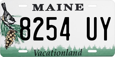 ME license plate 8254UY