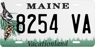 ME license plate 8254VA