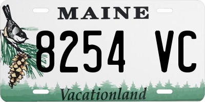 ME license plate 8254VC