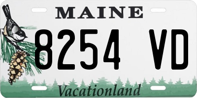 ME license plate 8254VD