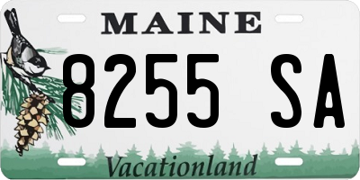 ME license plate 8255SA