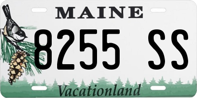ME license plate 8255SS