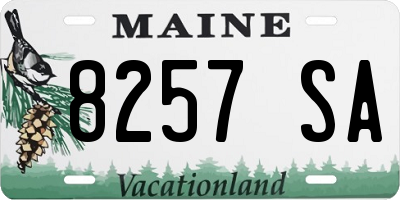 ME license plate 8257SA