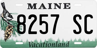 ME license plate 8257SC