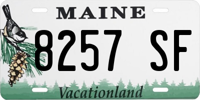 ME license plate 8257SF
