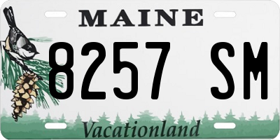 ME license plate 8257SM