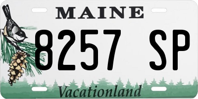 ME license plate 8257SP