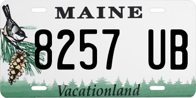 ME license plate 8257UB