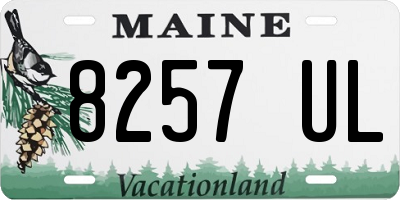 ME license plate 8257UL