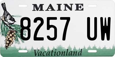 ME license plate 8257UW