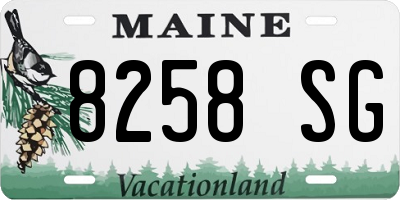 ME license plate 8258SG