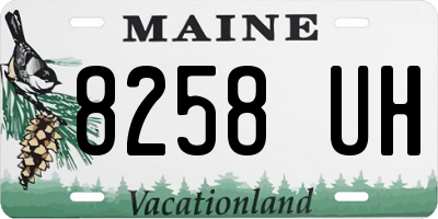 ME license plate 8258UH