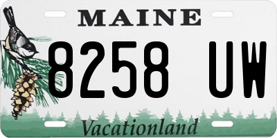 ME license plate 8258UW