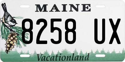 ME license plate 8258UX