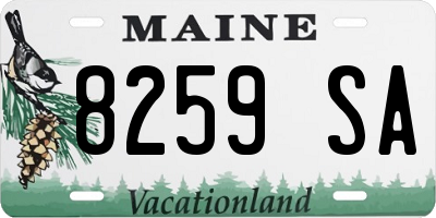 ME license plate 8259SA