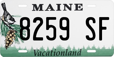 ME license plate 8259SF