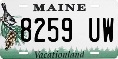 ME license plate 8259UW