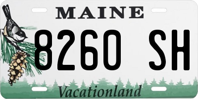 ME license plate 8260SH