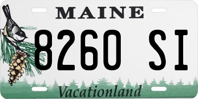 ME license plate 8260SI