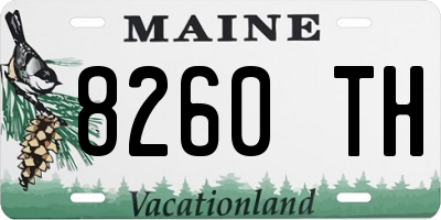 ME license plate 8260TH
