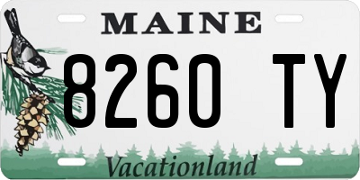 ME license plate 8260TY