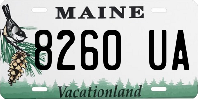 ME license plate 8260UA