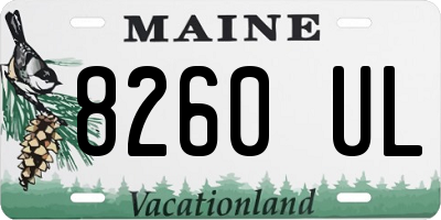 ME license plate 8260UL