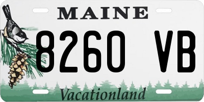 ME license plate 8260VB