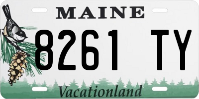 ME license plate 8261TY