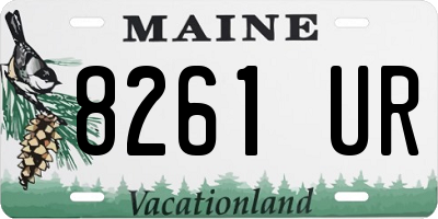 ME license plate 8261UR